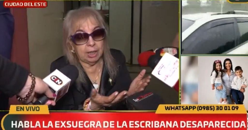 Noemí Álvarez, exsuegra de mujer desaparecida en el río Monday. Foto: Captura C9N