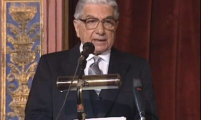 Momento en que Augusto Roa Bastos daba su discurso como ganador del Premio Cervantes 1989. Captura de video. Crédito: RTVE.es