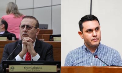 Los senadores colorados Erico Galeano y Hernán Rivas siguen eludiendo sus acusaciones gracias a llamativa complacencia de la Justicia. Foto: Gentileza.