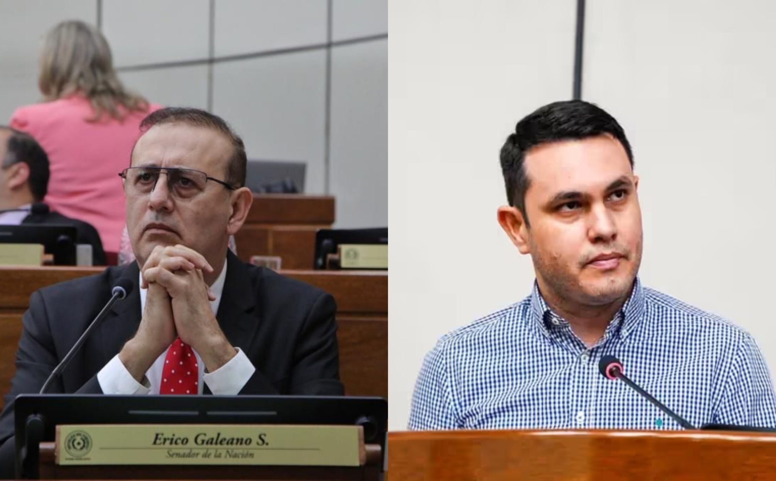 Los senadores colorados Erico Galeano y Hernán Rivas siguen eludiendo sus acusaciones gracias a llamativa complacencia de la Justicia. Foto: Gentileza.