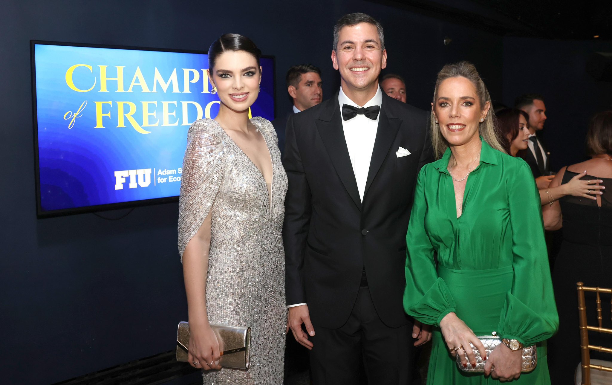 Nadia Ferreira, Santiago Peña y Leticia Ocampos. Foto: Presidencia.