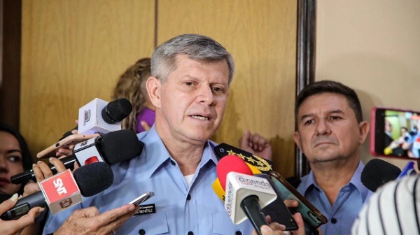 Comisario principal Carlos Benítez, comandante de la Policía Nacional. Foto: Radio 1.000.