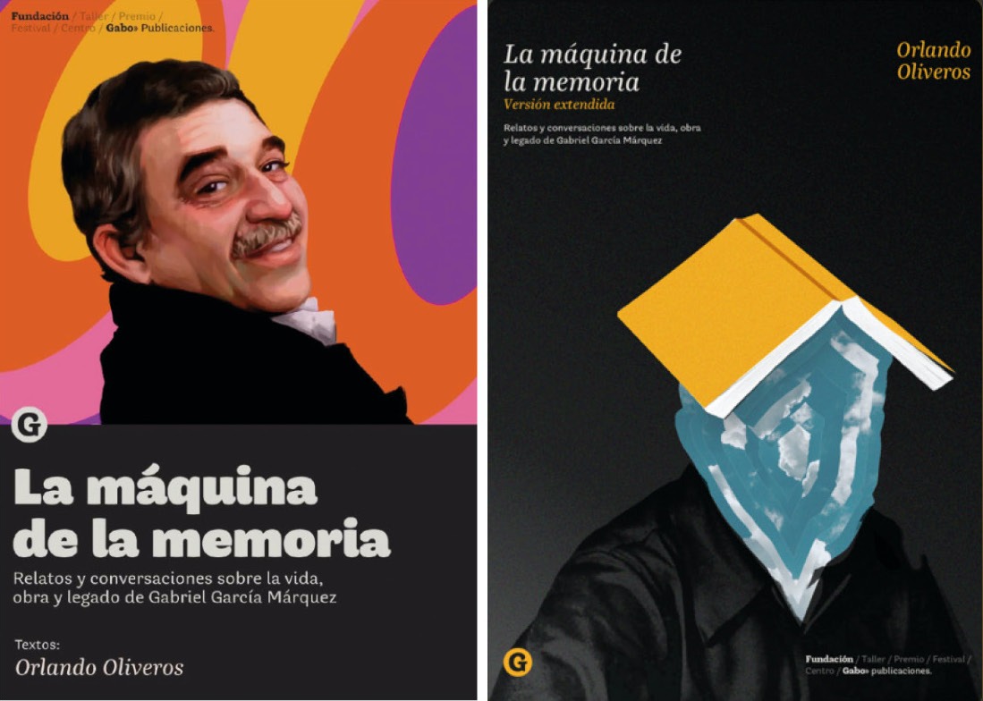 Las dos ediciones de "La máquina de la memoria", de Orlando Oliveros