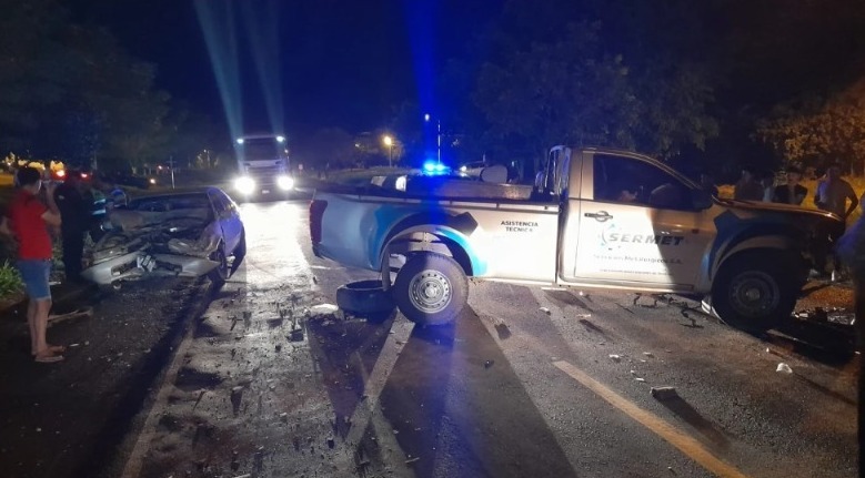 El accidente de transito ocurrió en la noche del viernes. Foto: Gentileza.