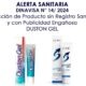 Duston Gel no tiene licencia de comercialización ni registro sanitario.