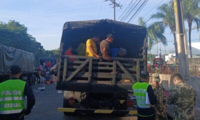 Indígenas siendo trasladadas a los departamentos de Caaguazú y Canindeyú. Foto: IP.