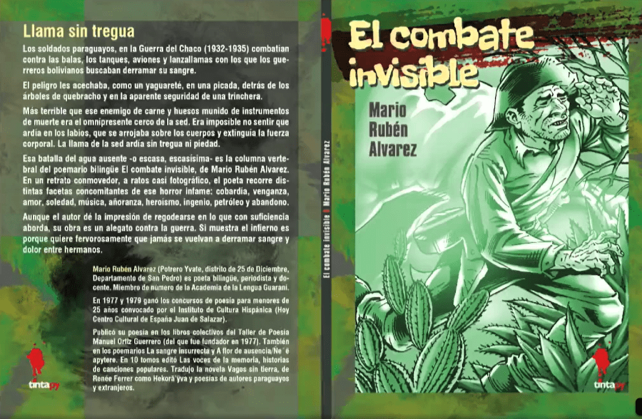 Portada y contraportada del libro "El combate invisible", de Mario Rubén Álvarez. Cortesía