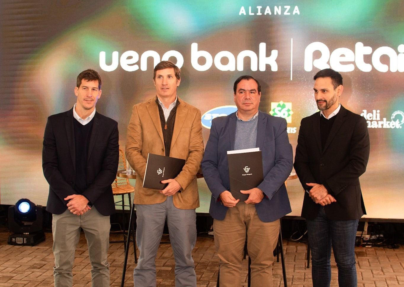 Alianza de eno bank con S6, Stock y Delimarket. Foto: Gentileza.