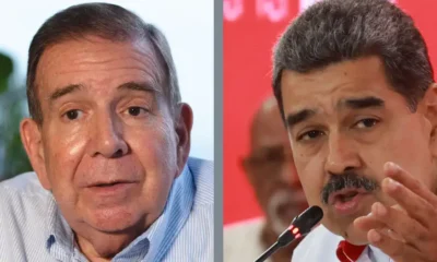 Edmundo González y Nicolás Maduro. Foto: DW.