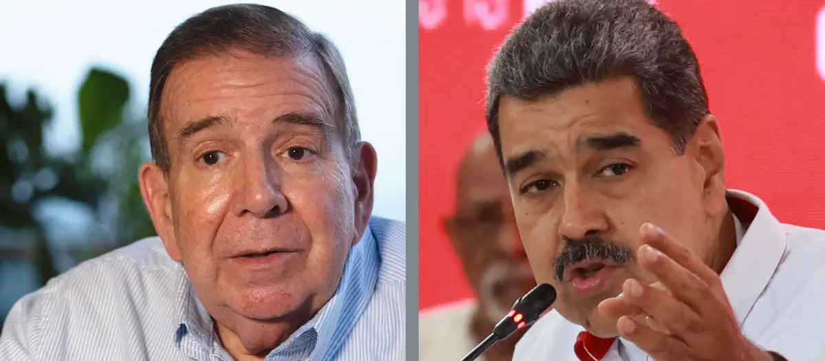 Edmundo González y Nicolás Maduro. Foto: DW.