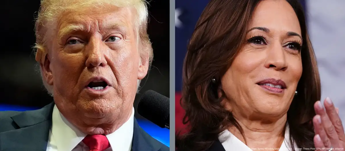 Donald Trump y Kamala Harris. Foto: Evan Vucci/AP/dpa/picture alliance | Shawn Thew/Pool EPA/AP/picture alliance