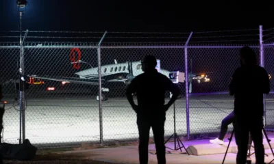 El aeropuerto privado del condado de Doña Ana, donde se observa el avión que se cree fue usado para llevar a los los narcotraficantes mexicanos Ismael «El Mayo» Zambada y Joaquín Guzmán López. (Imagen de archivo: 25.07.2024) Imagen: Jose Luis Gonzalez/DW