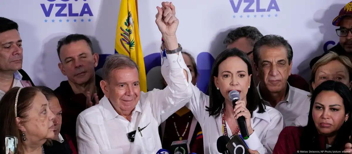 Edmundo González y María Corina Machado. Imagen: Matias Delacroix/AP Photo/picture alliance