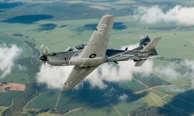 Avión del modelo Tucano a la firma brasileña Embraer. Foto: Embraer.