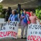 Manifestación frente a la Municipalidad de Asunción. Foto: 680 AM