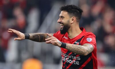 Gonzalo Mastriani, autor del primer gol de Paranaense. Foto: José Tramontin.