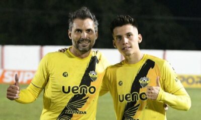 Luis Vidal (izq.) y Thiago Vidal (der.). Padre e hijo que anotaron en un mismo partido de la Copa Paraguay. Foto: Gentileza.