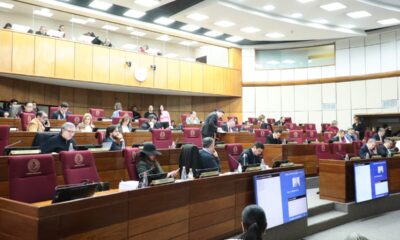 Al constatarse la falta de quórum, el senador Dionisio Amarilla, vicepresidente segundo de la Cámara Alta en ejercicio de la Presidencia, levantó la sesión extraordinaria siendo las 15:44 hs. Foto: Gentileza.