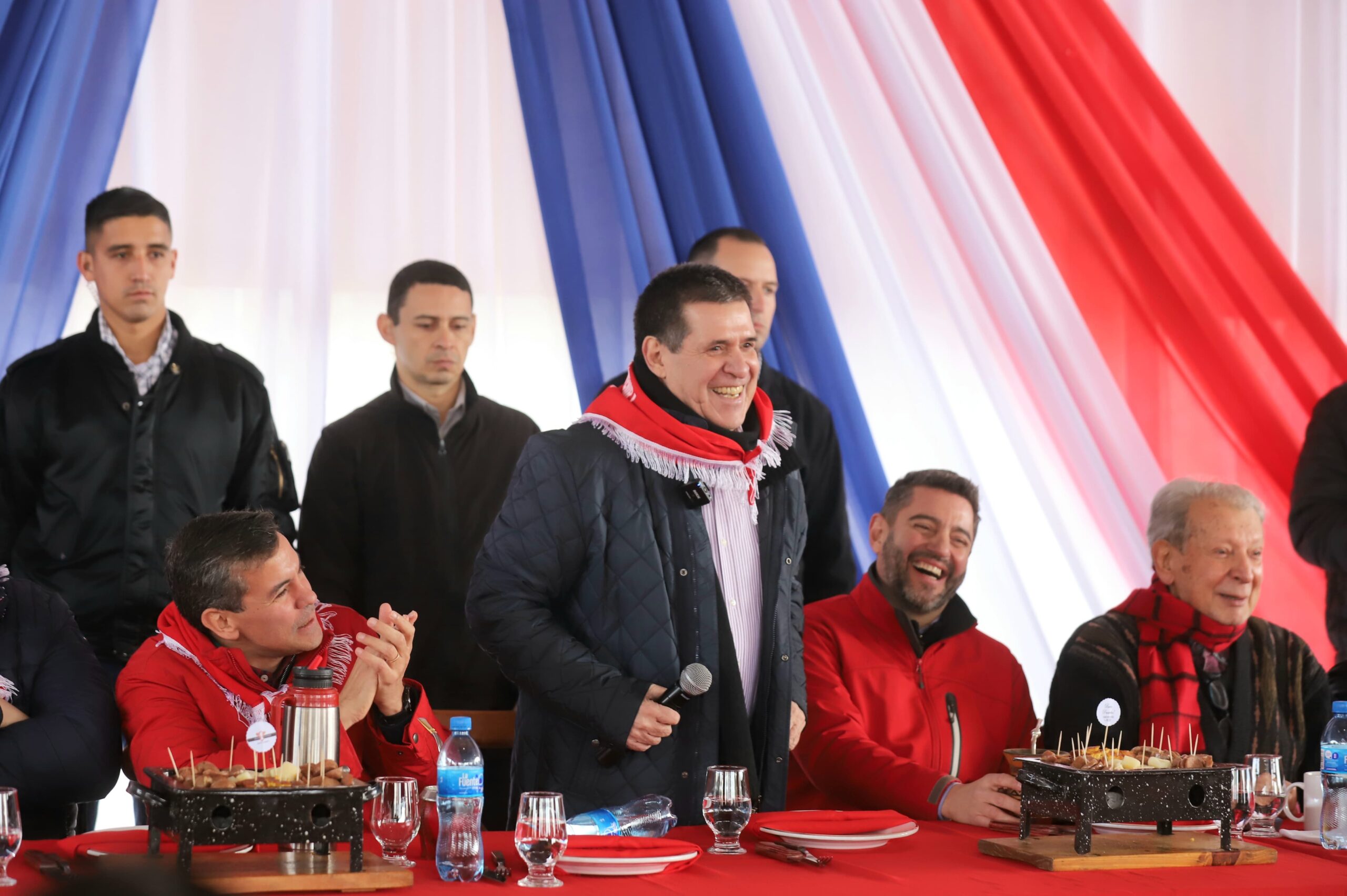 Santiago Peña, Horacio Cartes, Pedro Alliana y Juan Carlos Galaverna. Foto: Gentileza.