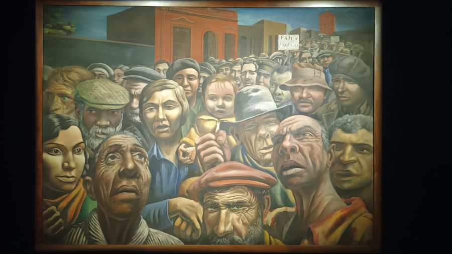 Antonio Berni, "Manifestación", 1934. Obra de la colección del MALBA, expuesta actualmente en diálogo con Mondongo. Cortesía EFR