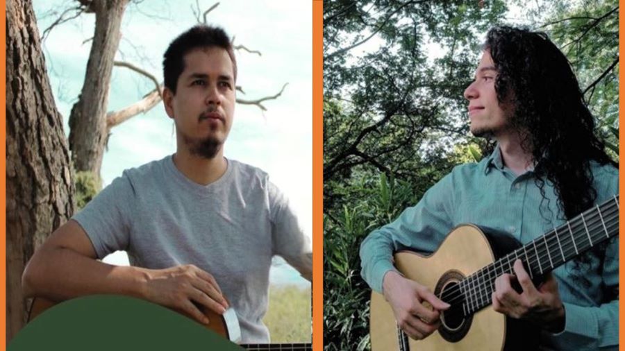 David Valdez y Diego Solís, músicos que interpretarán canciones sudamericanas. Cortesía