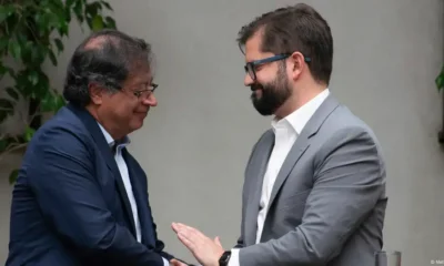 Gustavo Petro y Gabriel Boric. Foto: Matias Basualdo/AP Photo/picture alliance