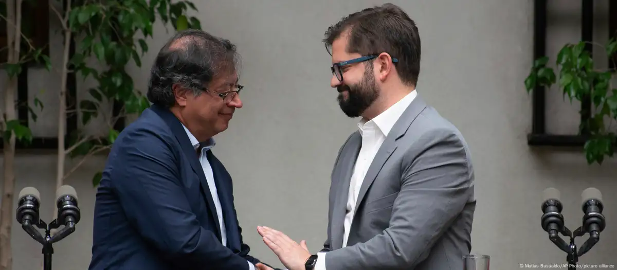 Gustavo Petro y Gabriel Boric. Foto: Matias Basualdo/AP Photo/picture alliance