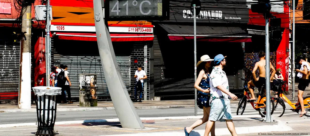 Ola de calor en Sao Paulo: 41 grados en la calle. Imagen: Saulo Dias/Thenews2/ZUMA/picture alliance