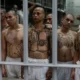 Pandilleros detenidos en El Salvador. Foto: DW.