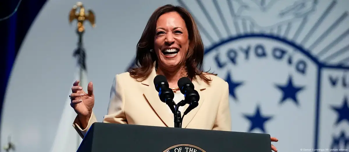 Kamala Harris. Foto: Darron Cummings/AP/picture alliance