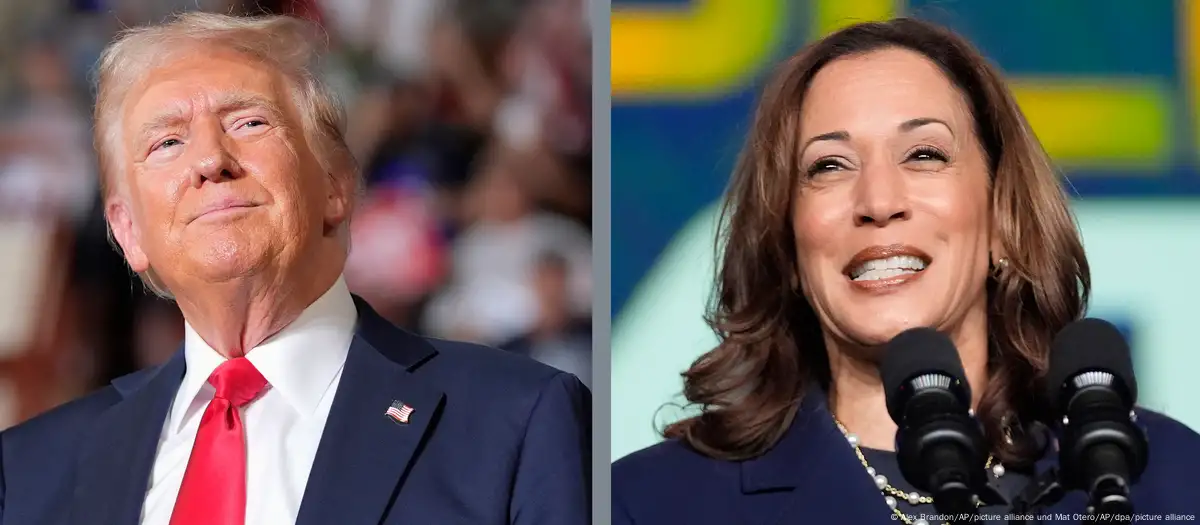 Donald Trump y Kamala Harris. Foto: DW.