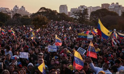 Protesta contra resultados electorales en Venezuela. Foto: DW.