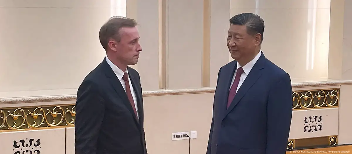 Jake Sullivan se reúne con Xi Jinping en Pekín. Imagen: Trevor Hunnicutt/Pool Photo/AP/picture alliance