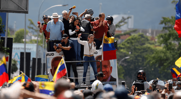 Manifestación en Venezuela, convocada por María Corina Machado. Foto: AS.