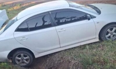 Vehículo abandonado por los malvivientes. Foto: 680 AM.