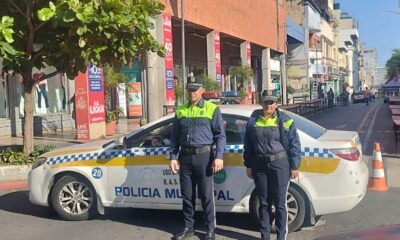 Calles bloqueadas en el centro de Asunción. Foto: Tránsito Asunción.