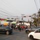 Bloqueo de tránsito por manifestación indígena. Foto: Tránsito Asunción.