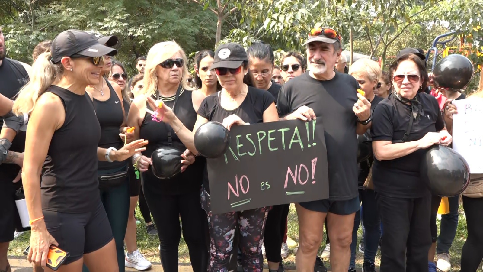 Marcha por seguridad en parques. Foto: El Nacional.