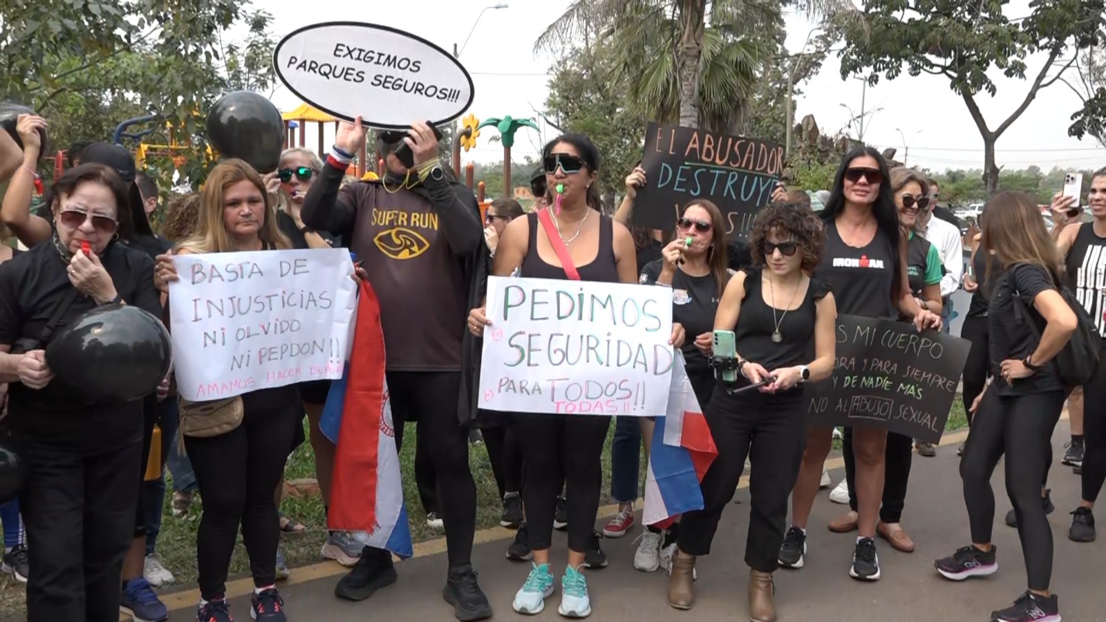 Marcha por seguridad en parques. Foto: El Nacional.