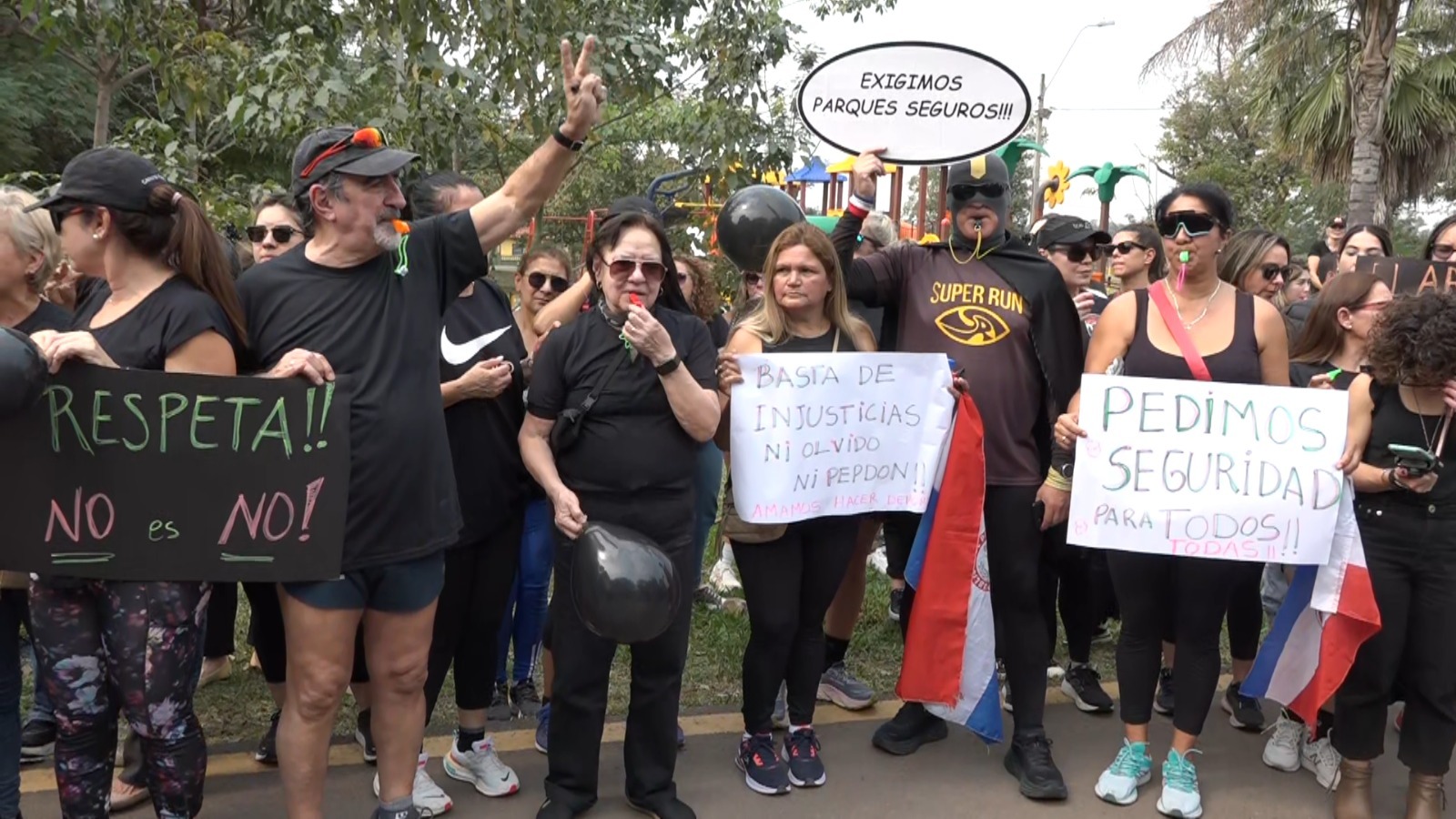 Marcha por seguridad en parques. Foto: El Nacional.