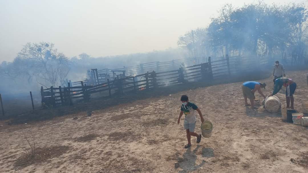 Incendios consumen todo en Alto Paraguay. Foto: Gentileza.