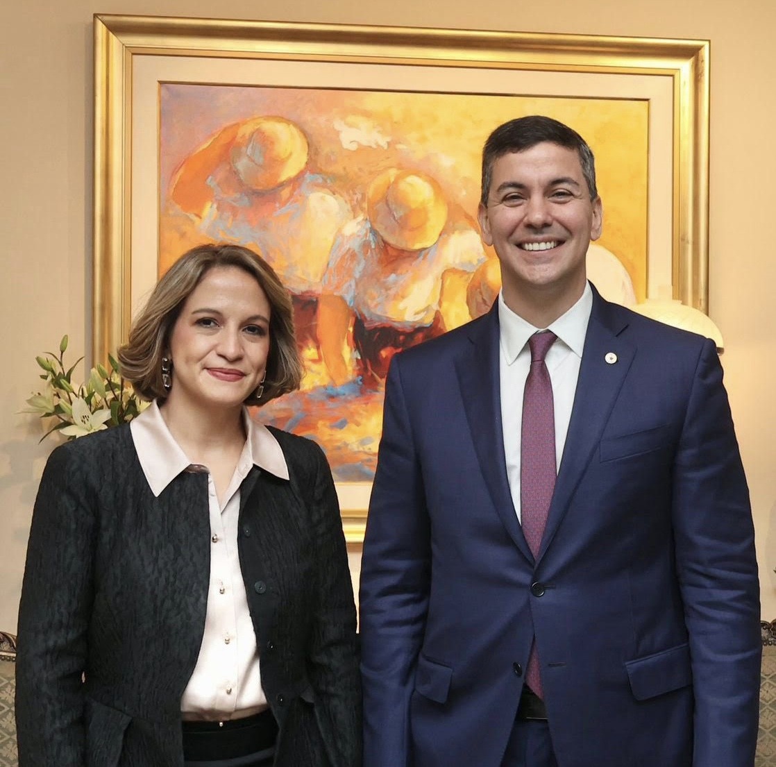 Lea Giménez y Santiago Peña. Foto: Gentileza.