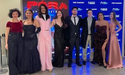 Elenco de "Póra" en Cine Gaumont, Buenos Aires. Cortesía