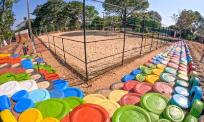 Cancha de Fútbol Playa de San Antonio, denominada “Arena Pynandi Sanantoniano”. Foto: Gentileza.