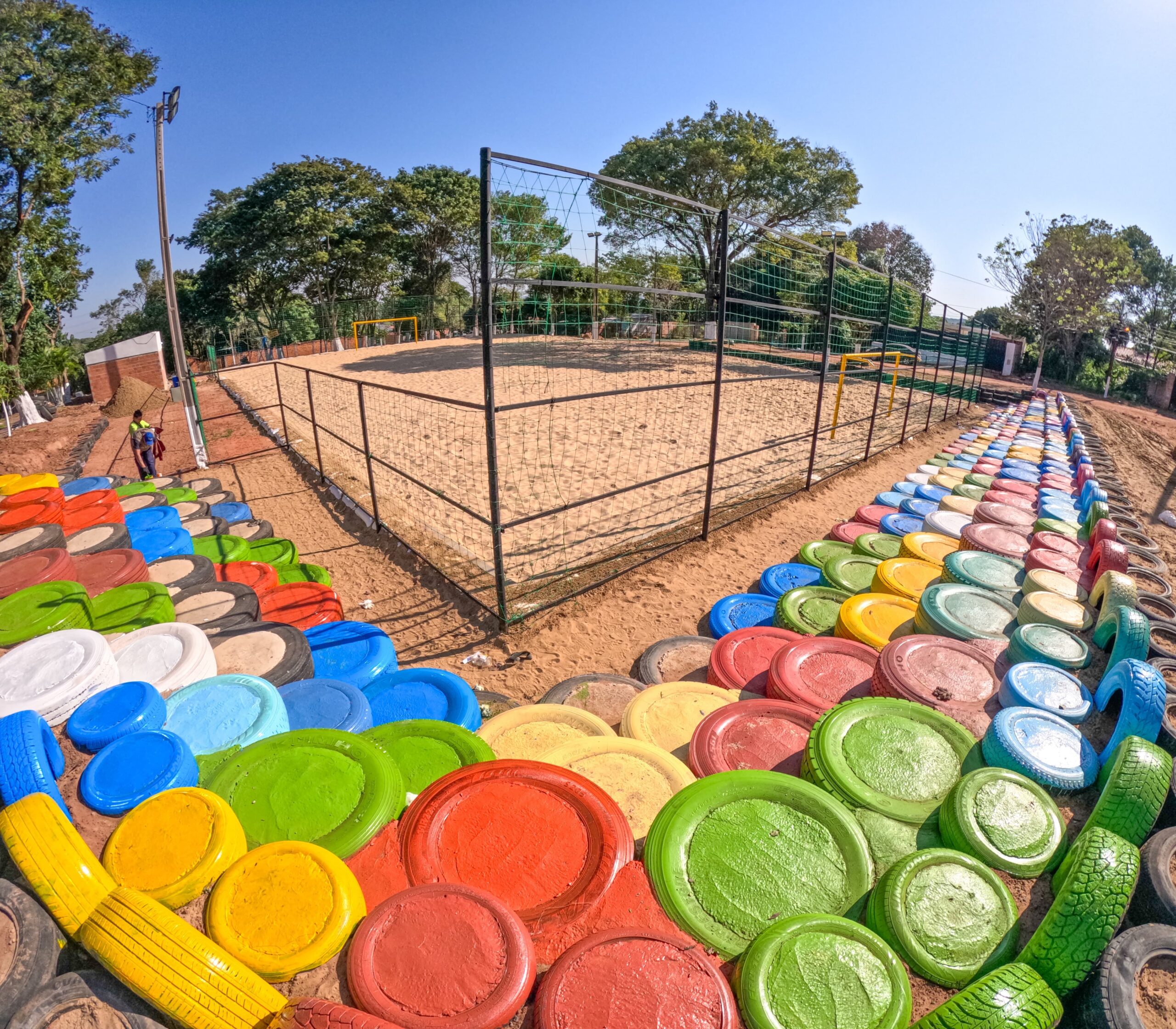 Cancha de Fútbol Playa de San Antonio, denominada “Arena Pynandi Sanantoniano”. Foto: Gentileza.