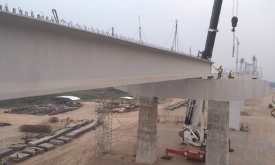 Construcción del Puente de la Bioceánica. Foto: MOPC.