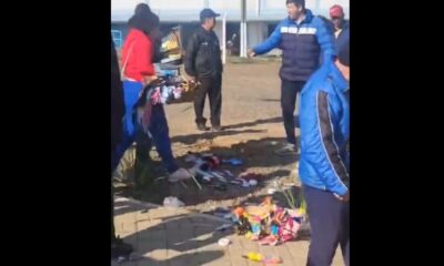 Momento en que ocurrió el desalojo. Foto: Captura.