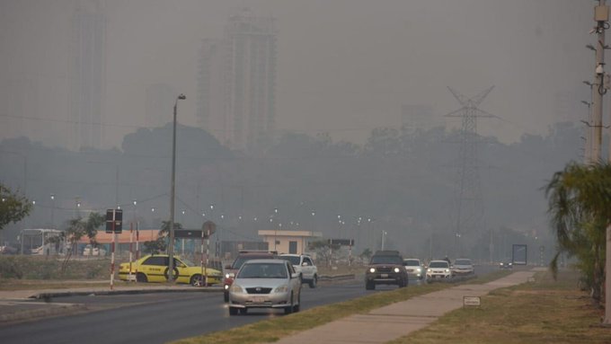 Aire contaminado en Asunción. Foto: Gentileza.