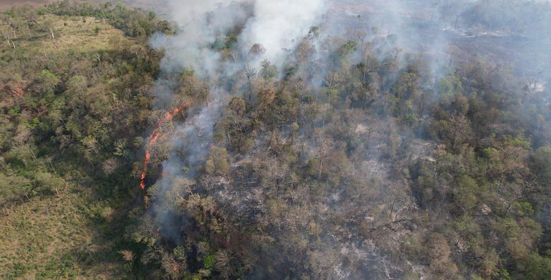 Incendio en el Parque Nacional Cerro Corá. Foto: Gentileza