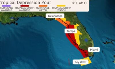 Se emite una alerta cuando son posibles condiciones de tormenta tropical (vientos sostenidos de 39 a 73 mph) o condiciones de huracán. Foto: Infobae.